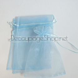 ТОРБИЧКИ ОТ ОРГАНЗА БЕБЕШКО СИНЬО, 7 СМ/9 СМ, (7/9/8252)