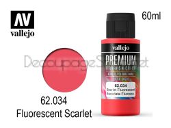 Боя за аерограф Premium 60 мл - fluo scarlet - Acrylicos Vallejo