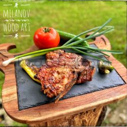 Плато за сервиране с камък “Крава“