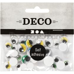 Мърдащи Очички : Самозалепващи : Очички за апликация - ф 8-12мм - 30бр