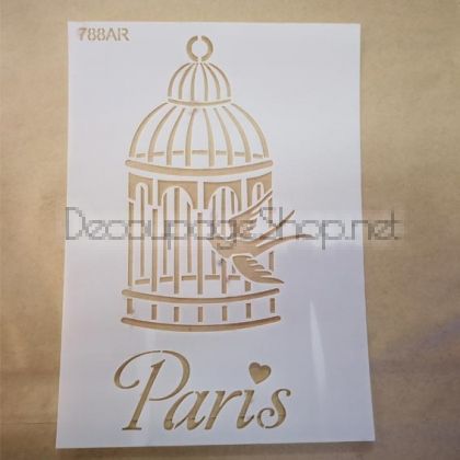 VIVA DECOR УНИВЕРСАЛЕН ШАБЛОН A5 -  BIRDCAGE/PARIS 