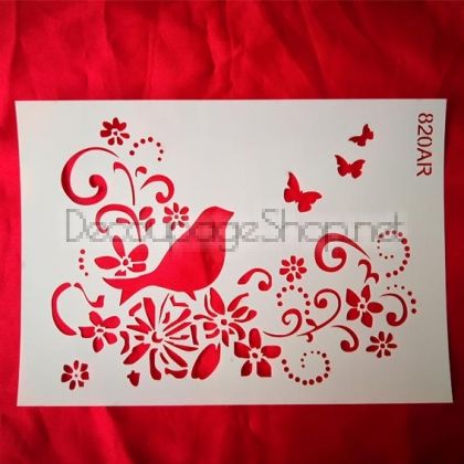 VIVA DECOR УНИВЕРСАЛЕН ШАБЛОН A4 - BIRD ON A TWING