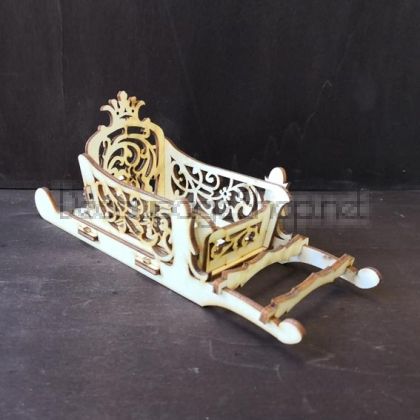 Коледна шейна - 3D ажурна - 20,5 х 9 х 7см