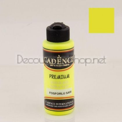 CADENCE АКРИЛНА БОЯ PREMIUM 120 МЛ. - FLUORESCENT YELLOW