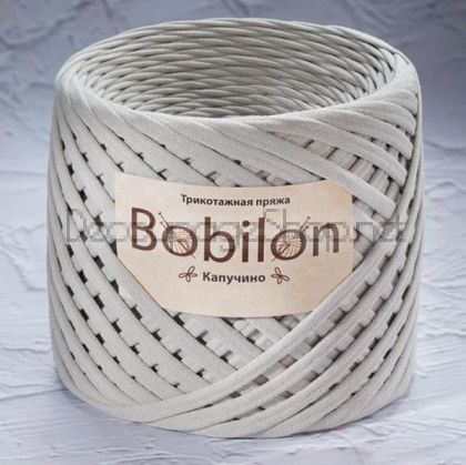 Трикотажна прежда Bobilon Макарони/T-Shirt yarn - Medium (7-9мм) – цвят: Stone / Камък – 100м