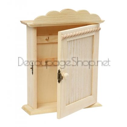 CREATIV ДЪРВЕНА КЪЩИЧКА ЗА КЛЮЧОВЕ - 18 x 6 x 22 cm