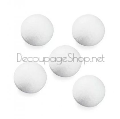 Бяло Топче от Пресован Памук : Пакет с 15 Броя : O 3 cm