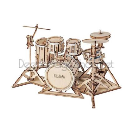 ROBOTIME 3D ДЪРВЕН ПЪЗЕЛ DRUM KIT 246 ЧАСТИ TG409