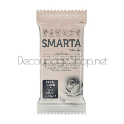 SMARTA САМОСЪХНЕЩА ПОЛИМЕРНА ГЛИНА 60 ГР – PEARL BLACK 30