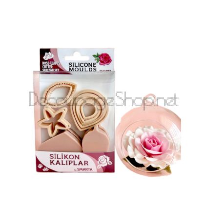 SMARTA СИЛИКОНОВИ МОЛДОВЕ – ROSE-LEAVES CUTTER SET SK1013023