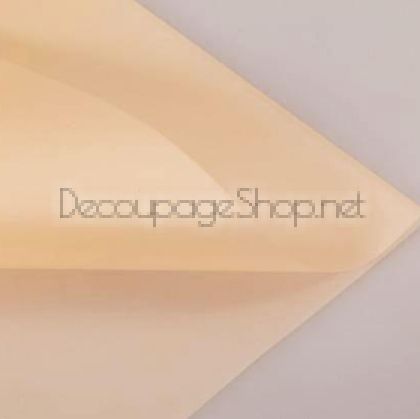 Корейска хартия - Целофан за опаковане - на пакет 20бр HRZ002 ЕКРЮ - ВАНИЛИЯ (58/58/1033)