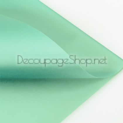 Корейска хартия - Целофан за опаковане - на пакет 20бр HRZ007 МЕНТА (58/58/1066)