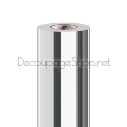 Полиестерно самозалепващо фолио 50 микрона - СРЕБРО ОГЛЕДАЛО - 30.5 х 100см