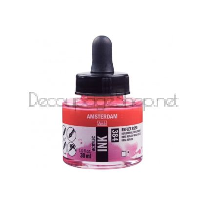 Акрилен Туш : Amsterdam : 30 ml : 384 Неоново Розово