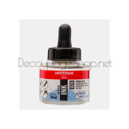 Акрилен Туш : Amsterdam : 30 ml : 820 Перлено Синьо