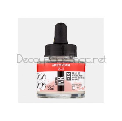 Акрилен Туш : Amsterdam : 30 ml : 819 Перлено Червено