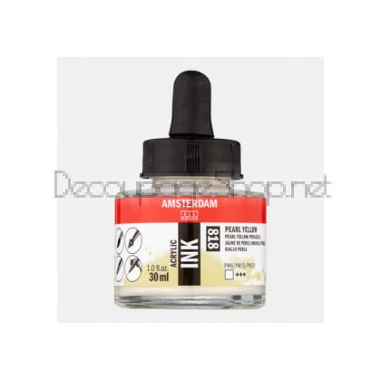 Акрилен Туш : Amsterdam : 30 ml : 818 Перлено Жълто