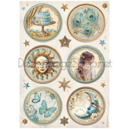 STAMPERIA MASQUERADE ДЕКУПАЖНА ОРИЗОВА ХАРТИЯ А4-DFSA4981