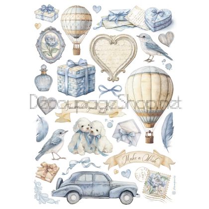 STAMPERIA TIMELESS ДЕКУПАЖНА ХАРТИЯ А4-DFSA41037