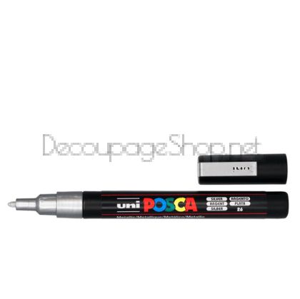 Акрилен Маркер : Posca 3M : Сребърен
