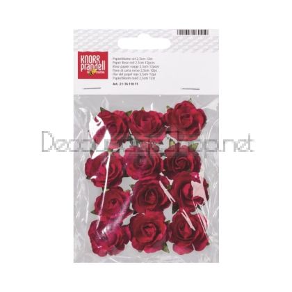 Хартиени Розички с Лепящи Точки : 25 mm : 12 Броя : Червени