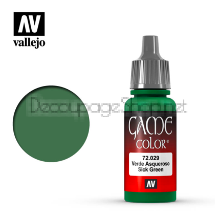 Acrylicos Vallejo - Game Air - боя за аерографи 17 мл. Sick Green