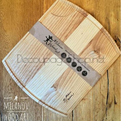 Плато за рязане и сервиране “Стек“ Светъл - 36 х 30см