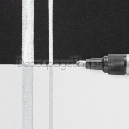 Перманентен Маркер с Боя : Sakura Pen-Touch : Medium 2 mm : Сребърен