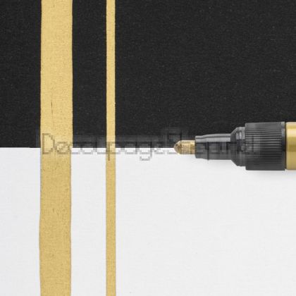 Перманентен Маркер с Боя : Sakura Pen-Touch : Medium 2 mm : Златен