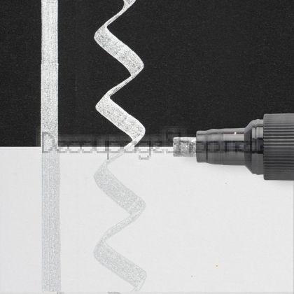 Перманентен Маркер с Боя : Sakura Pen-Touch Calligrapher : Широк : Сребърен