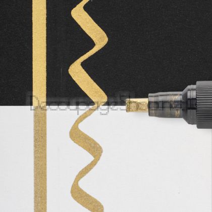 Перманентен Маркер с Боя : Sakura Pen-Touch Calligrapher : Широк : Златен