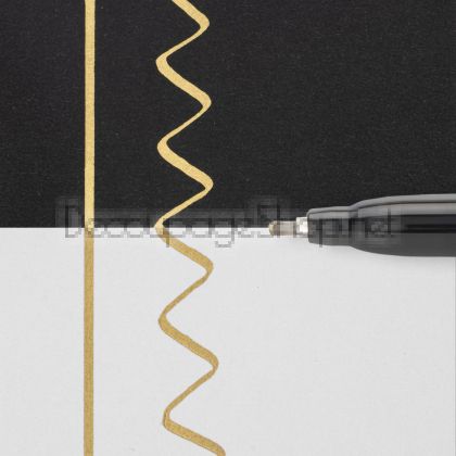 Перманентен Маркер с Боя : Sakura Pen-Touch Calligrapher : Тънък : Златен