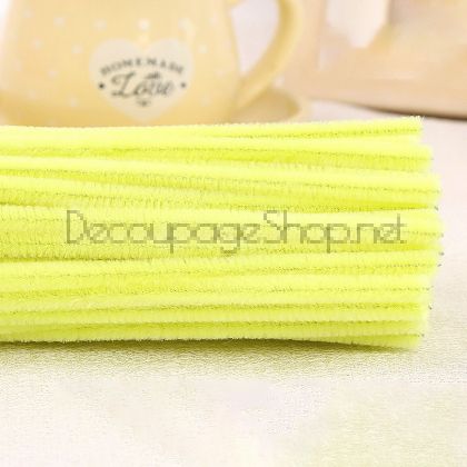 Дълги Плюшени Телчета : Пакет с 10 Броя : ЛИМОНЕНО ЖЪЛТО