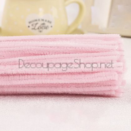 Дълги Плюшени Телчета : Пакет с 10 Броя : 30см РОЗОВО-ЛИЛАВО