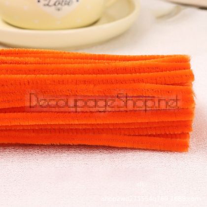 Дълги Плюшени Телчета : Пакет с 10 Броя : 30см ОРАНЖЕВО