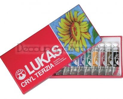 АКРИЛНИ БОИ  LUKAS 12 Х 12 МЛ