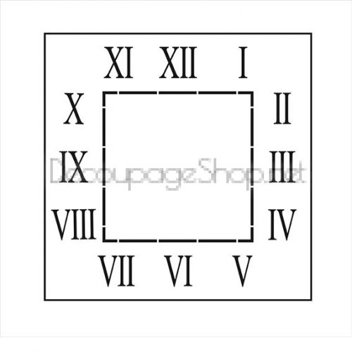 Универсален гъвкав шаблон ЧАСОВНИК РИМСКИ ЧИСЛА - 30см