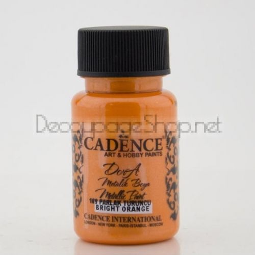 CADENCE  Акрилна боя супер металик 50ml - BRIGHT ORANGE 169
