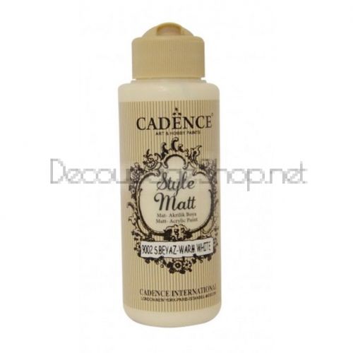 CADENCE АКРИЛНА БОЯ STYLE MATT 120 МЛ. - WARM WHITE 9002