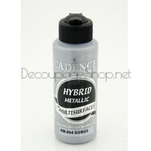 CADENCE АКРИЛНА БОЯ METALLIC HYBRID 120 МЛ. - SILVER 804