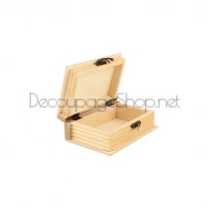 Дървена кутия книга - МАЛКА - B1065 - 10 x 6 см