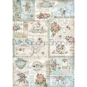 ОРИЗОВА ХАРТИЯ за  ДЕКУПАЖ STAMPERIA А4 -DFSA4104 