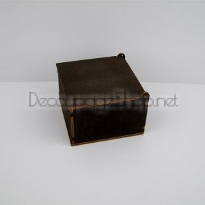 Дървена кутия за декорация - цвят "ВЕНГЕ" ниска -  858540