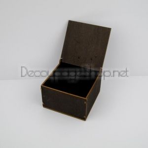 Дървена кутия за декорация - цвят "ВЕНГЕ" ниска -  858540