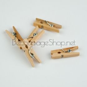 Дървени мини щипки - DE01