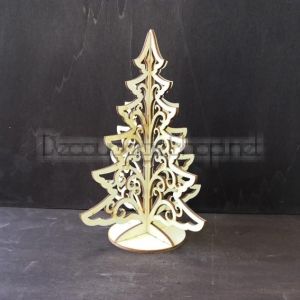 Коледна елха - 3D ажурна - 16 х 20,5см