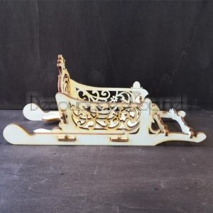 Коледна шейна - 3D ажурна - 20,5 х 9 х 7см