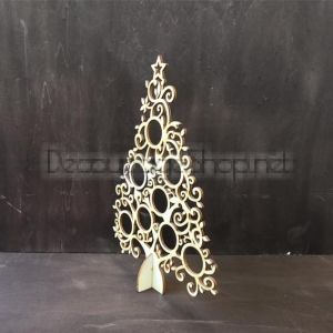 Коледно дърво със звезда - 3D - 21,5 х 29,5см