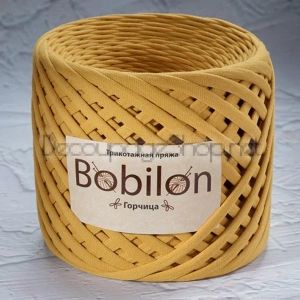 Трикотажна прежда Bobilon Макарони/T-Shirt yarn - Medium (7-9мм) – цвят: Mustard/ Горчица – 100м
