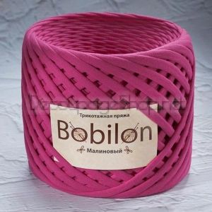 Трикотажна прежда Bobilon Макарони/T-Shirt yarn - Medium (7-9мм) – цвят: Hot Pink / Малинов– 100м